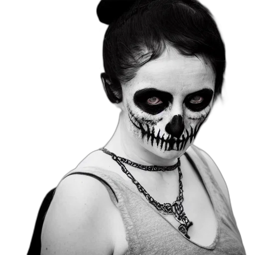 mask, face, jewelry, photorealistic, concept art, monochrome, old, goth transparent PNG cut-out