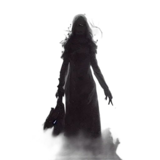 dress, creature, staff, sword, concept art, fantasy art, comic book art, 3d render transparent PNG cut-out