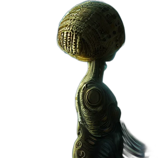 staff, robot, creature, hair transparent PNG cut-out
