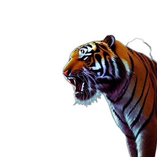 animal, creature, mask, staff, 3d render, photorealistic, concept art, vaporwave transparent PNG cut-out