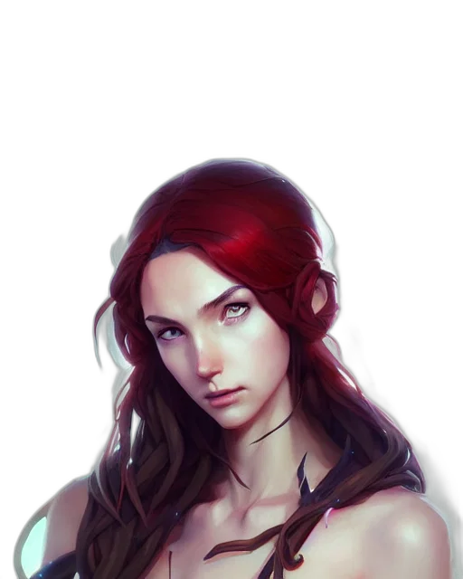 face, jewelry, dragon, dress, fantasy art, concept art, photorealistic, comic book art transparent PNG cut-out