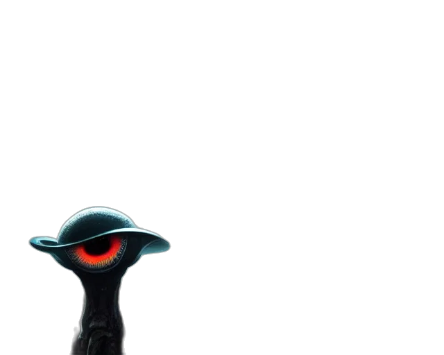 hat, robot, staff, creature transparent PNG cut-out