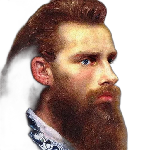 face, hair, staff, jacket transparent PNG cut-out