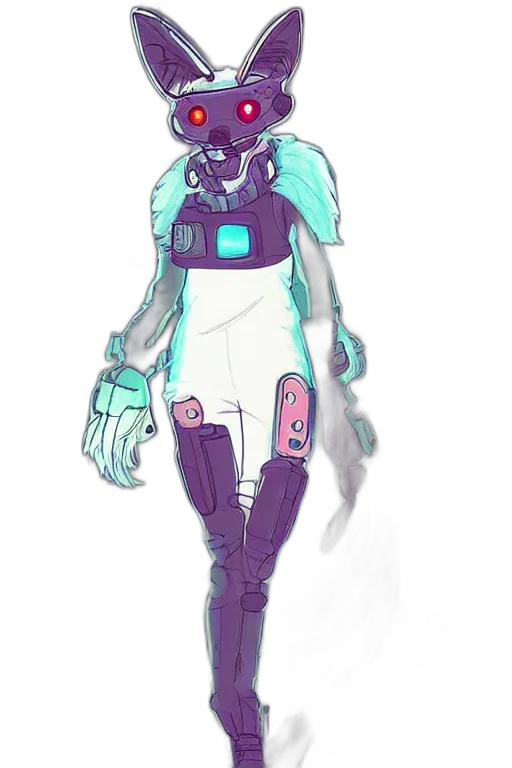 robot, staff, creature, dress transparent PNG cut-out
