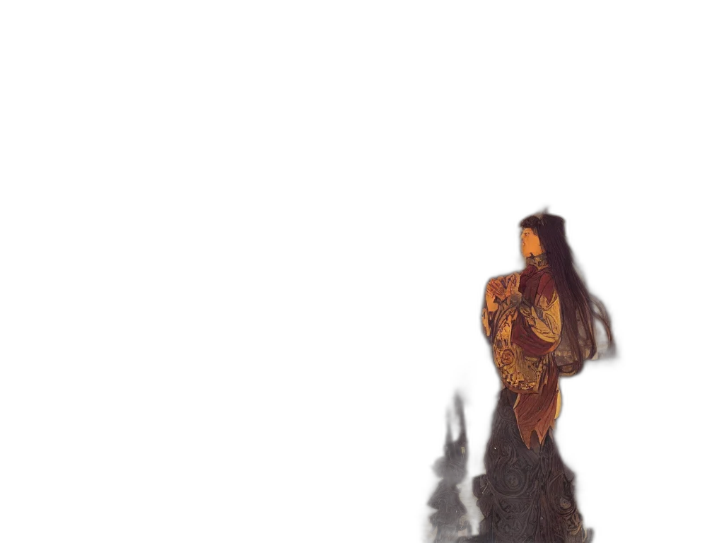 dress, creature, hair, animal, concept art, fantasy art, pixel art, oil painting transparent PNG cut-out