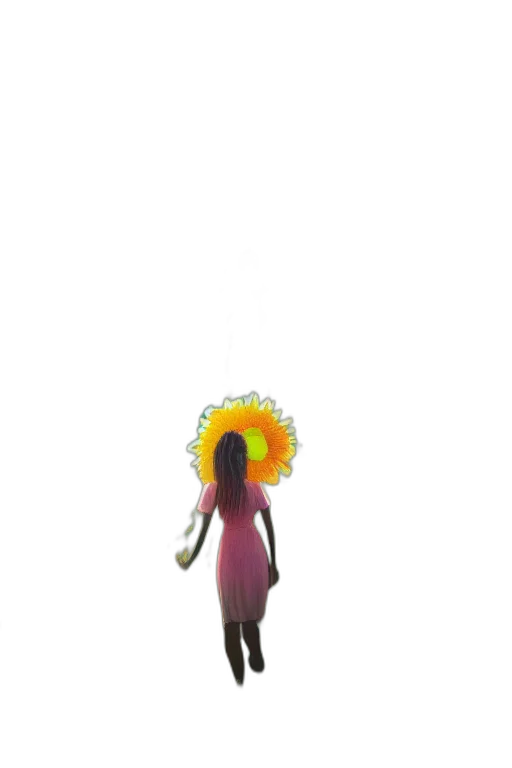 flower, staff, umbrella, dress transparent PNG cut-out