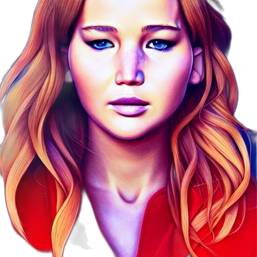 face, photorealistic, fantasy art, cartoon, comic book art, neon lights, red, blue transparent PNG cut-out