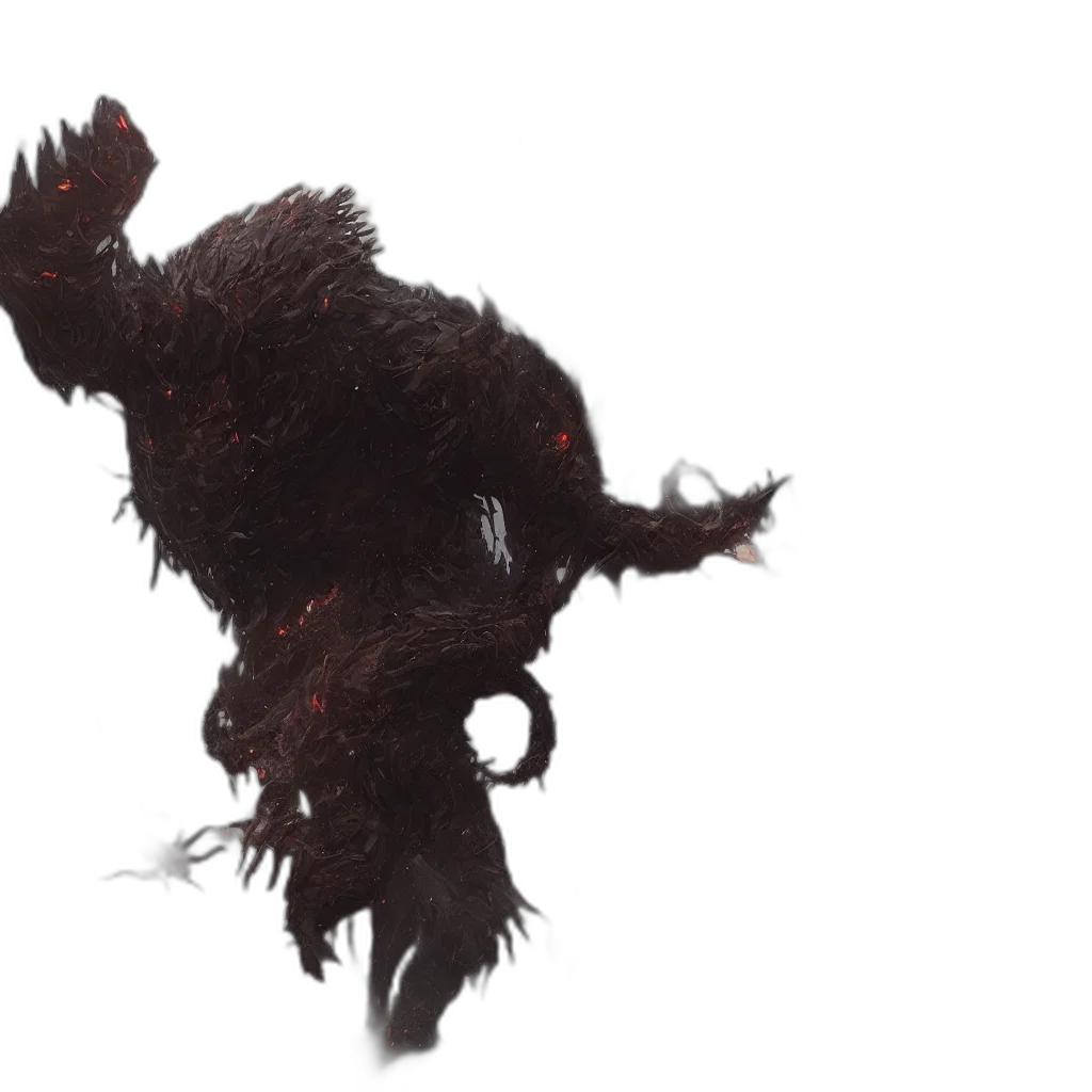 creature, dragon, hair, mask, concept art, 3d render, fantasy art, make transparent PNG cut-out