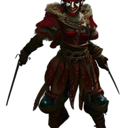 staff, mask, sword, weapon, concept art, fantasy art, 3d render, pixel art transparent PNG cut-out