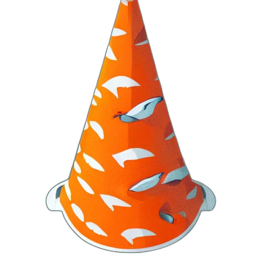 hat, crown, staff, umbrella, 3d render, concept art, photorealistic, cracked transparent PNG cut-out