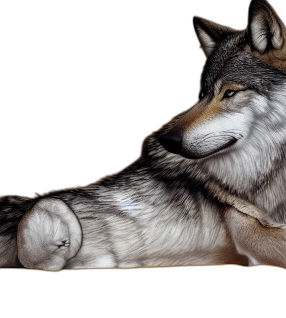 animal, creature, photorealistic, 3d render, concept art, fantasy art, photo, wolf transparent PNG cut-out