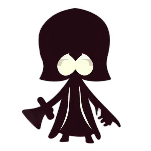 mask, staff, hair, creature, concept art, pixel art, cartoon, comic book art transparent PNG cut-out
