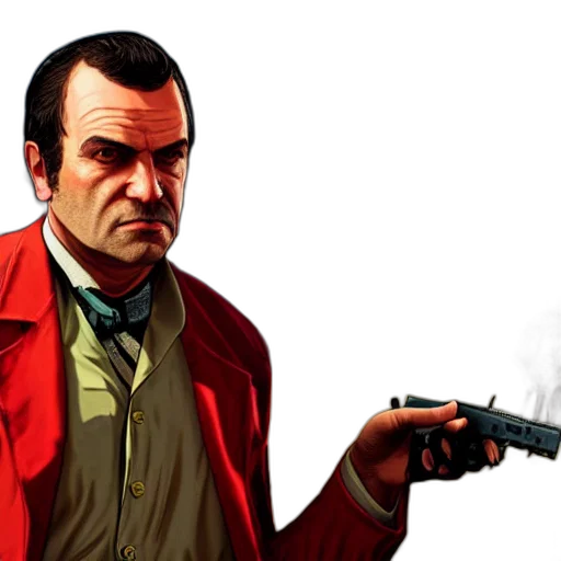 jacket, weapon, staff, comic book art, concept art, photorealistic, pixel art, red transparent PNG cut-out