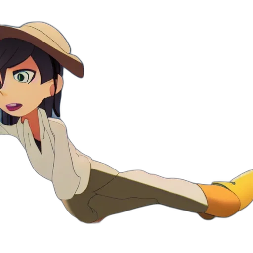 hat, staff, weapon, creature transparent PNG cut-out