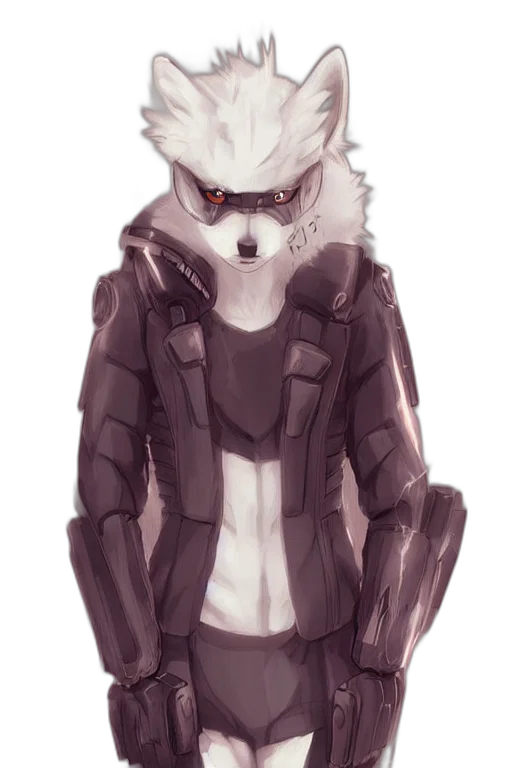 jacket, mask, animal, creature, concept art, watercolor, cyberpunk, pixel art transparent PNG cut-out
