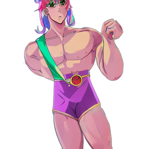 vaporwave, anime, concept art, pixel art transparent PNG cut-out