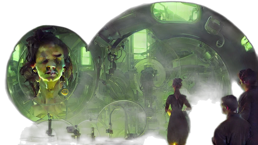 robot, concept art, cyberpunk, comic book art transparent PNG cut-out