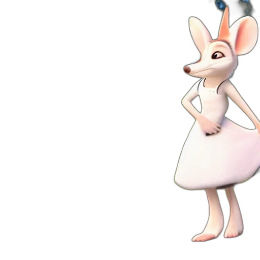 dress, animal, creature, staff, 3d render, concept art, cartoon, photorealistic transparent PNG cut-out