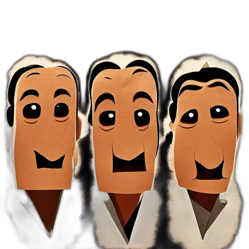 mask, shoes, face, staff, cartoon, 3d render, movie, poster transparent PNG cut-out
