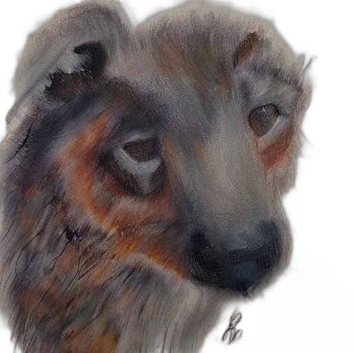 animal, face, creature, watercolor transparent PNG cut-out