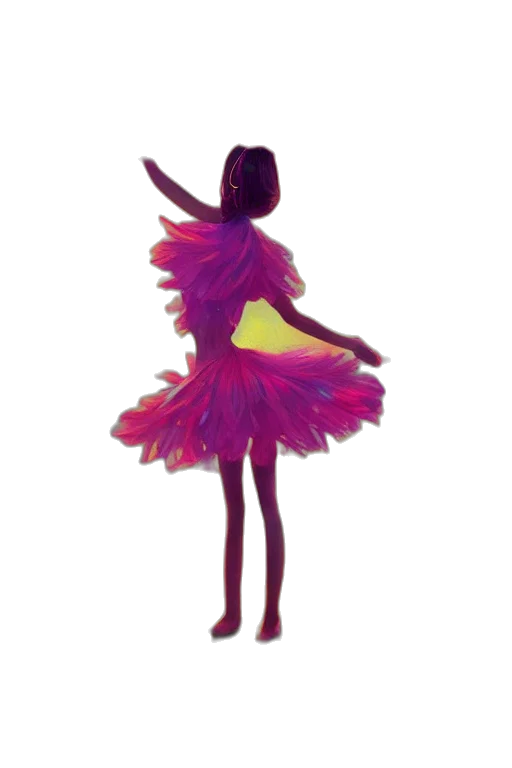 dress, concept art, 3d render, pixel art, fantasy art, neon, colorful, pastel transparent PNG cut-out