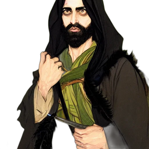 staff, fantasy art, concept art, pixel art, comic book art, green, eyes, portrait transparent PNG cut-out