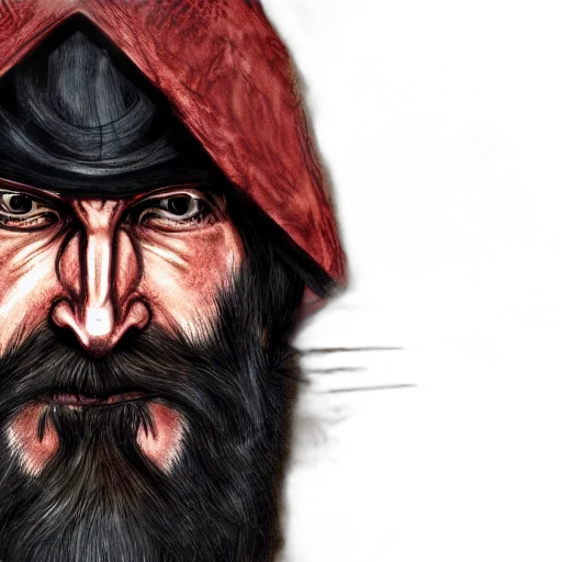 face, hat, mask, photorealistic, concept art, fantasy art, comic book art, red transparent PNG cut-out