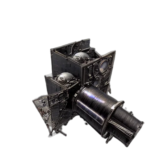 weapon, robot, staff, car, 3d render, concept art, spacecraft, looks transparent PNG cut-out