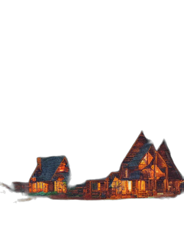 building, concept art, pixel art, watercolor, 3d render, fog, snow, night transparent PNG cut-out