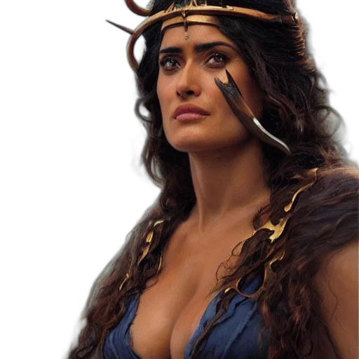crown, jewelry, portrait, salma transparent PNG cut-out