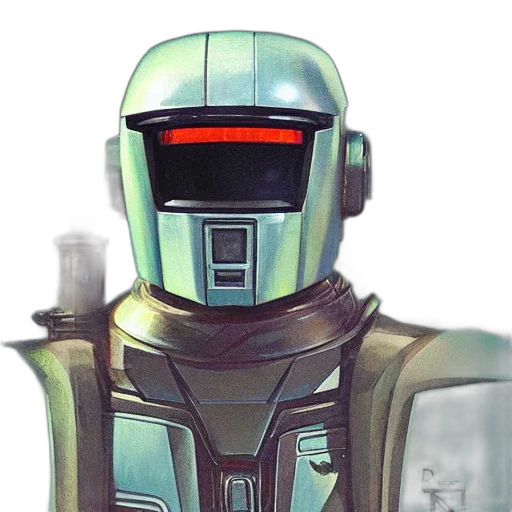 robot, concept art, pixel art, watercolor transparent PNG cut-out