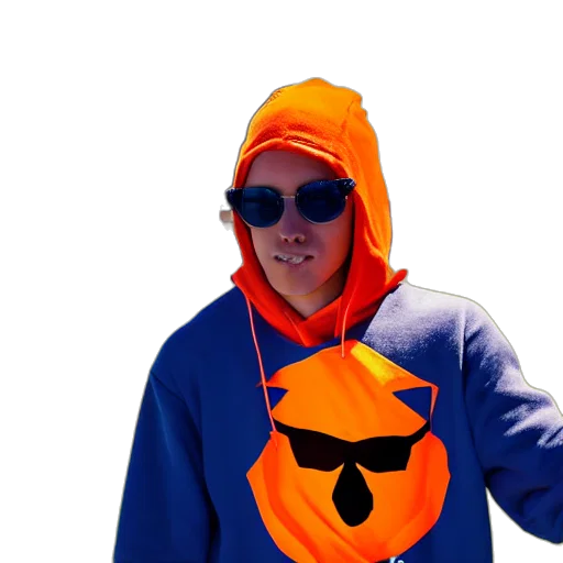 jacket, hat, face, staff transparent PNG cut-out
