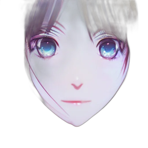 face, mask, creature, robot, anime, photorealistic, watercolor, vaporwave transparent PNG cut-out