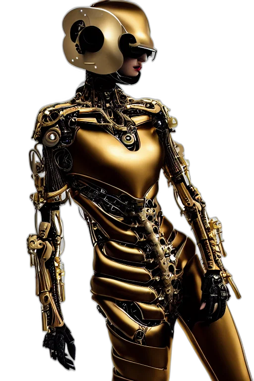 robot, dress, cyberpunk, concept art transparent PNG cut-out