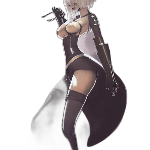 weapon, staff, dress, sword, concept art, fantasy art, cyberpunk, anime transparent PNG cut-out