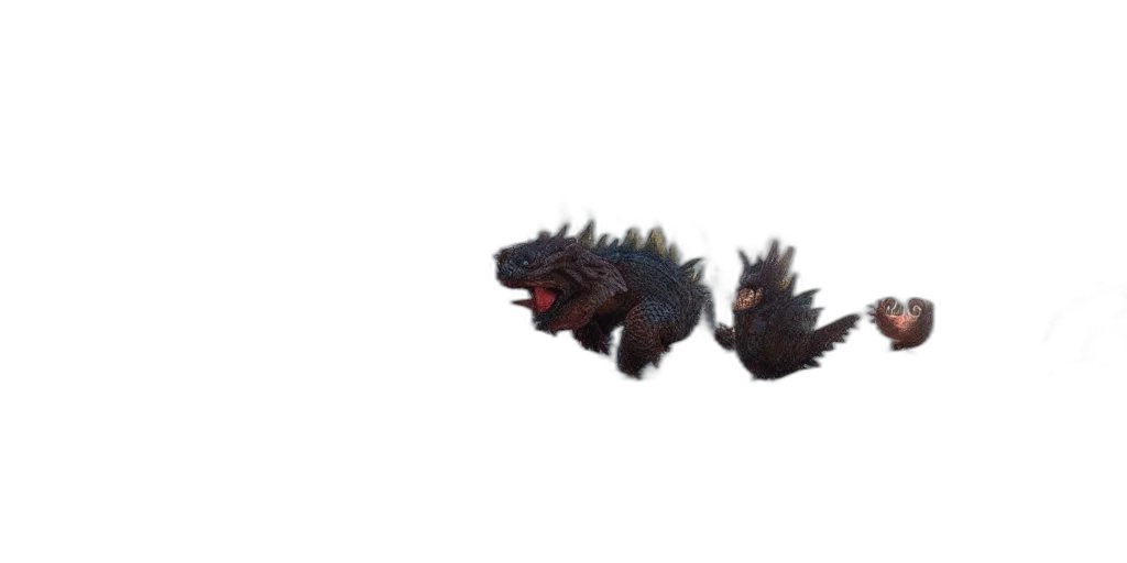 dragon, creature, animal, weapon, 3d render, concept art, photorealistic, pixel art transparent PNG cut-out