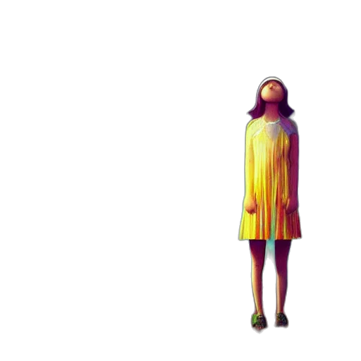dress, hair, creature, face transparent PNG cut-out