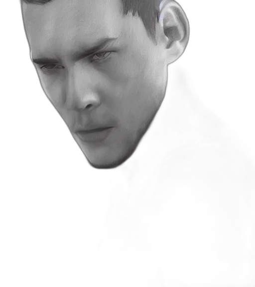 face, mask, creature, hair, photorealistic, 3d render, concept art, pencil sketch transparent PNG cut-out