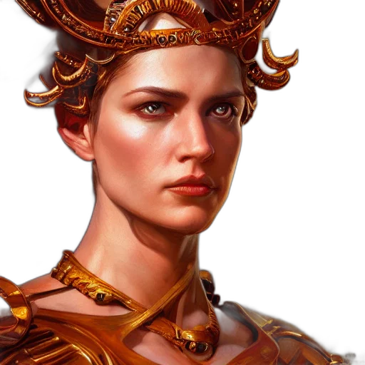 crown, face, jewelry, fantasy art transparent PNG cut-out