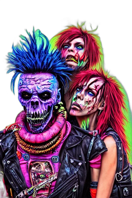 mask, hair, face, cyberpunk transparent PNG cut-out