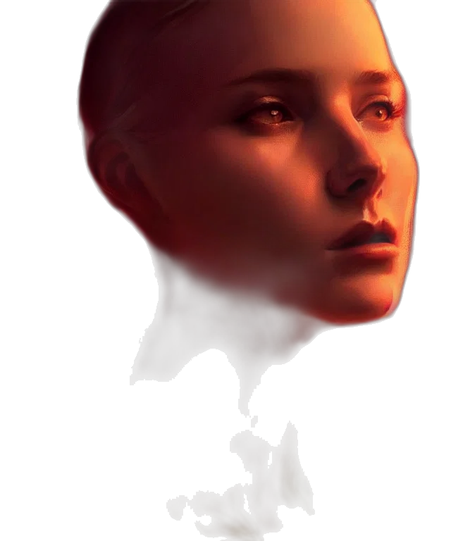face, robot, mask, crown, photorealistic, 3d render, concept art, fantasy art transparent PNG cut-out