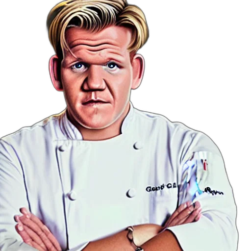 food, staff, face, photorealistic, cartoon, concept art, portrait, chef transparent PNG cut-out