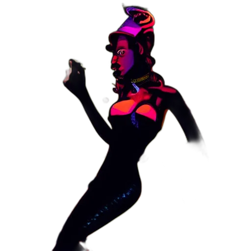 mask, staff, dress, concept art, 3d render, pixel art, fantasy art, neon lights transparent PNG cut-out