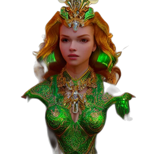 crown, jewelry, staff, face, fantasy art, concept art, 3d render, photorealistic transparent PNG cut-out