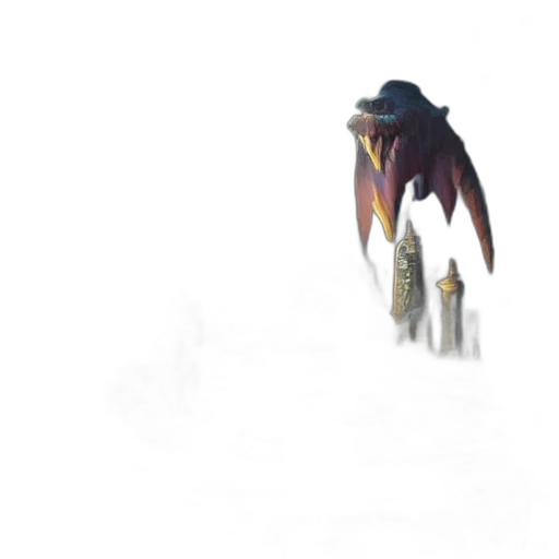 dragon, creature, weapon, animal, concept art, fantasy art, pixel art, 3d render transparent PNG cut-out