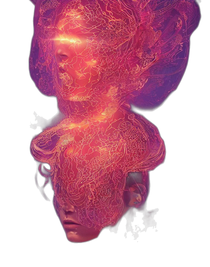 face, mask, hair, crown transparent PNG cut-out