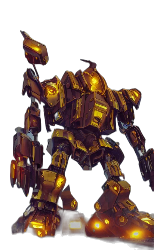 robot, weapon, staff, concept art transparent PNG cut-out