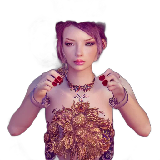 jewelry, dress, crown, fantasy art, 3d render, photorealistic, concept art, earth tones transparent PNG cut-out