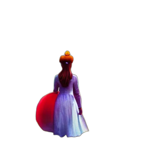 dress, crown, hat, staff transparent PNG cut-out