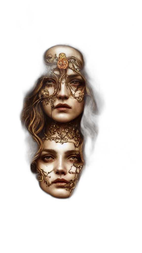 mask, crown, face, jewelry, fantasy art, concept art, photorealistic, pixel art transparent PNG cut-out